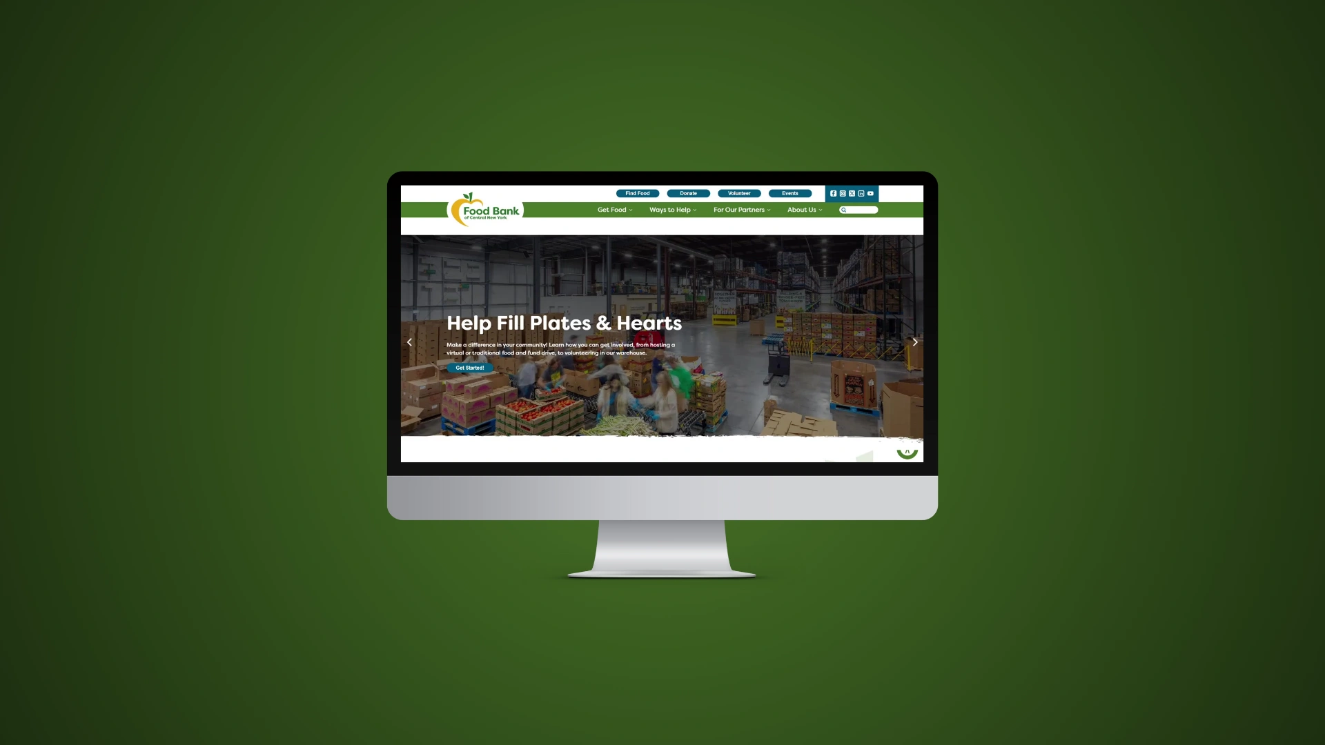 food bank of central new york desktop website